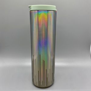 NEW! Starbucks 2022 Rare Holographic Line, Drip, Stainless Steel Tumbler…